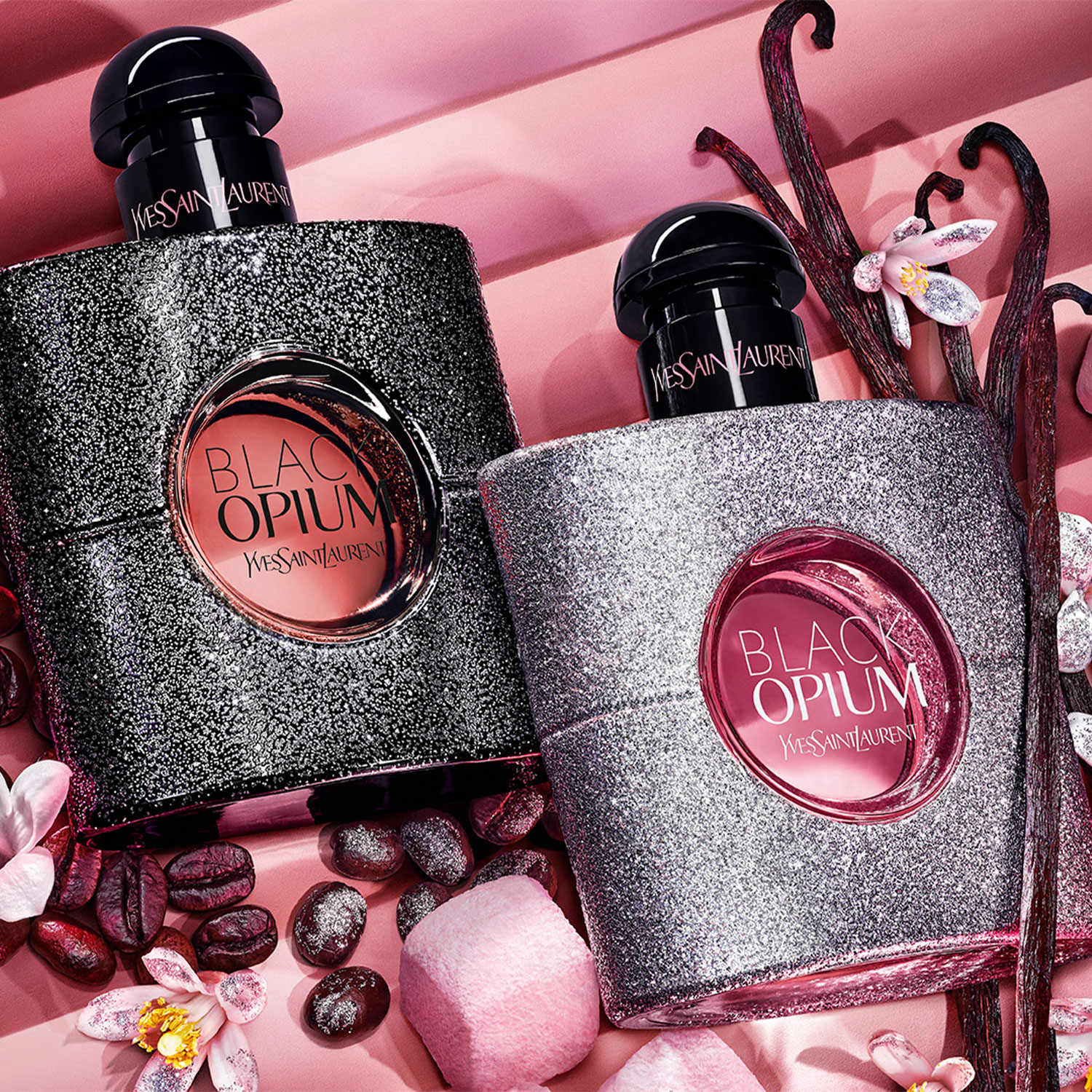 FRAGANCIA DE YVES SAINT LAURENT BLACK OPIUM GLITTER EAU DE PARFUM